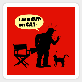 Director's Cat Funny Cute Cat Funny Literal Cat Meme Sticker